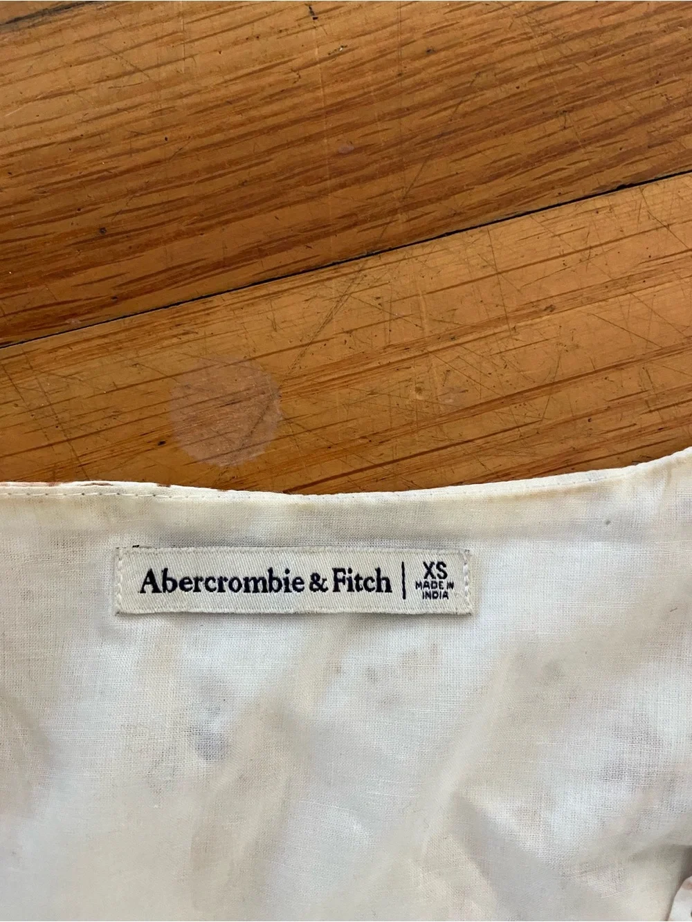 Abercrombie & Fitch Cream Maxi Dress with Brown Floral Print